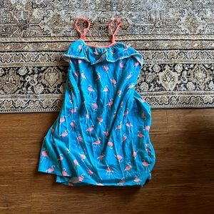 Kids flamingo prank teal nightgown